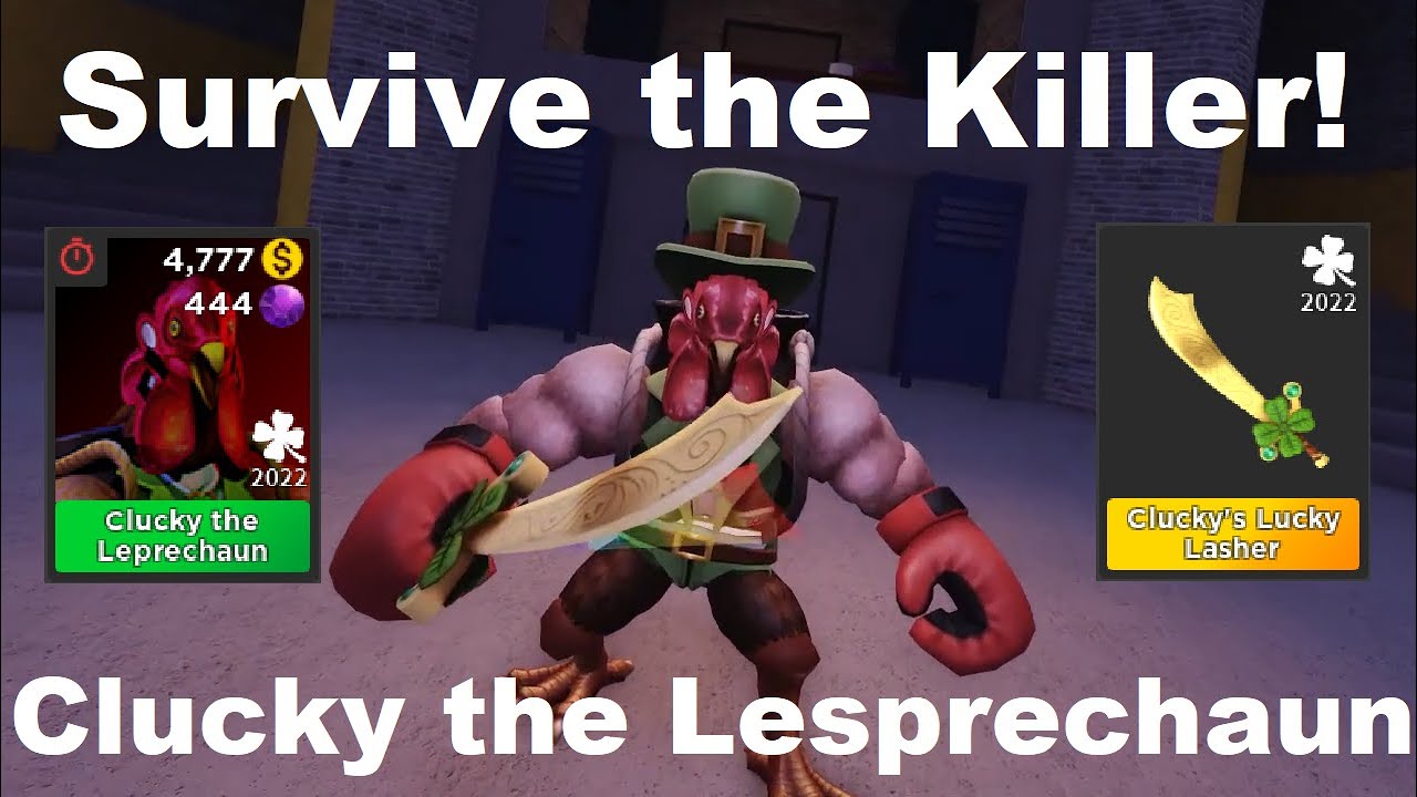 🍀 Survive the Killer! |🍀 Getting Clucky the Lesprechaun, And hes new sword