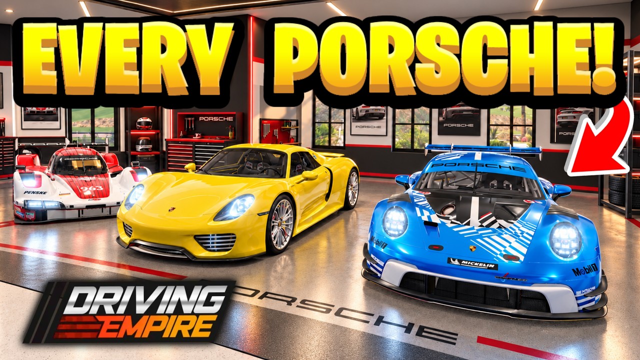 Making The BIGGEST Porsche Collection In Driving Empire!
