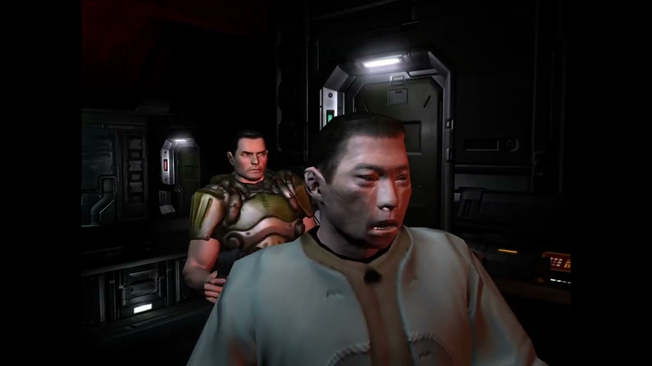DOOM 3 - All human interactions encounters & sightings