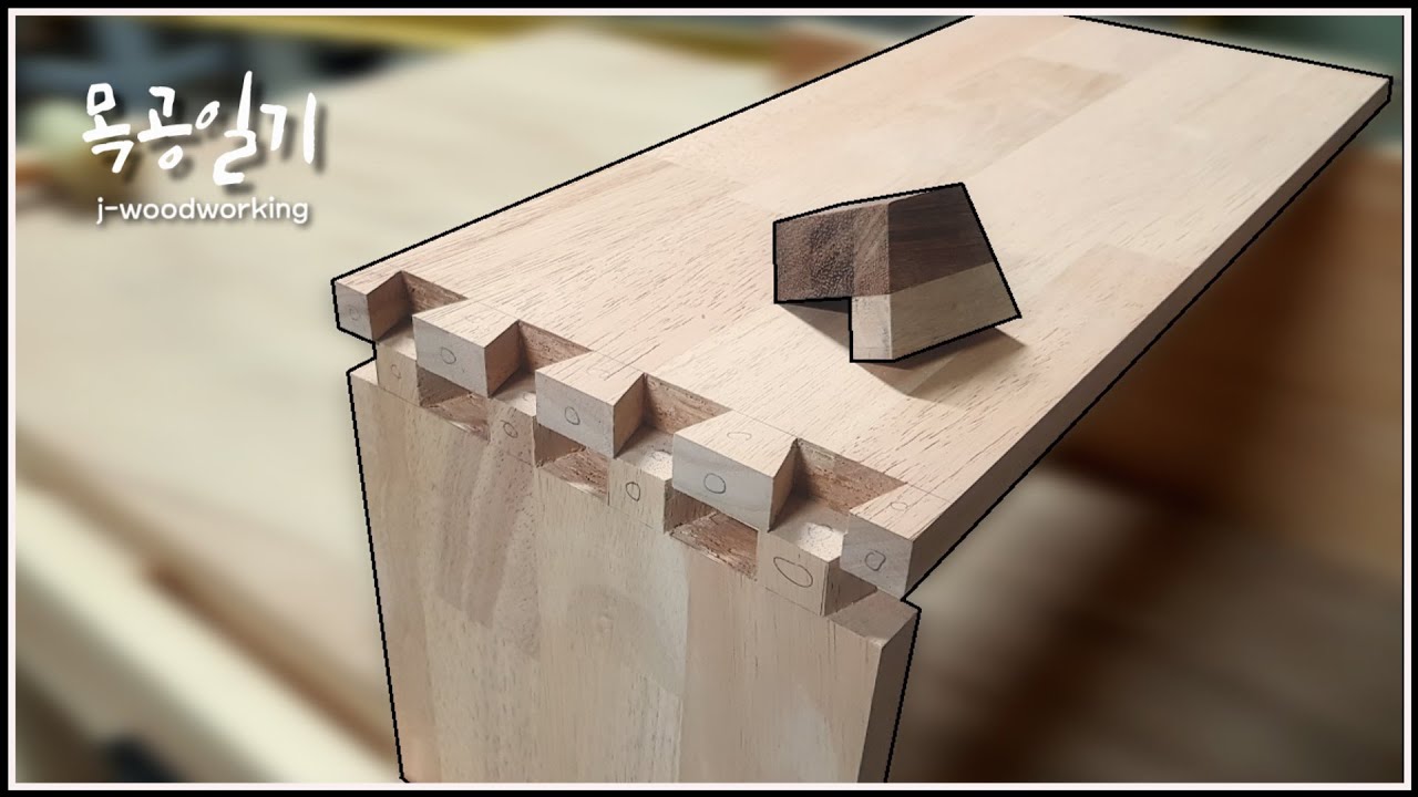 dovetail hand cut with DIY dovetail block [woodworking]