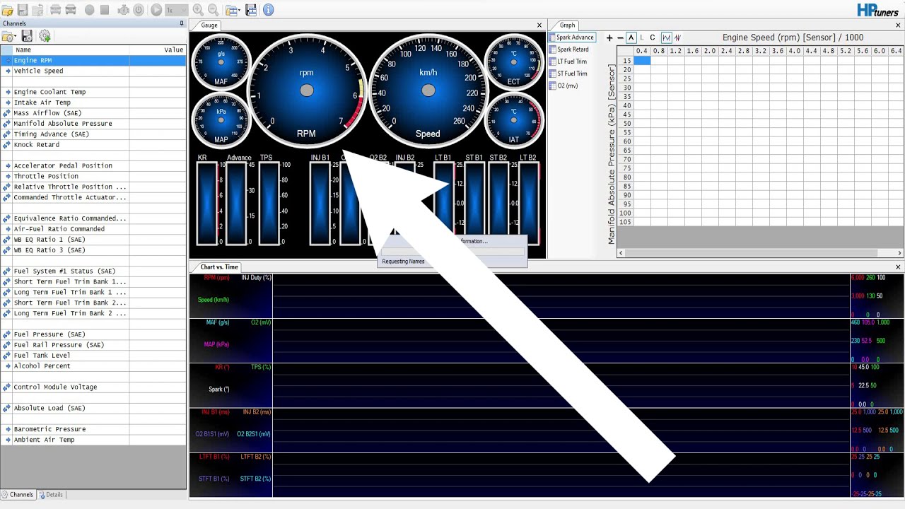 برمجة حساسية الدعسة وزيادة الريس  حق الجمس  HP tuner Adjust IDL RPM and throttle GMC
