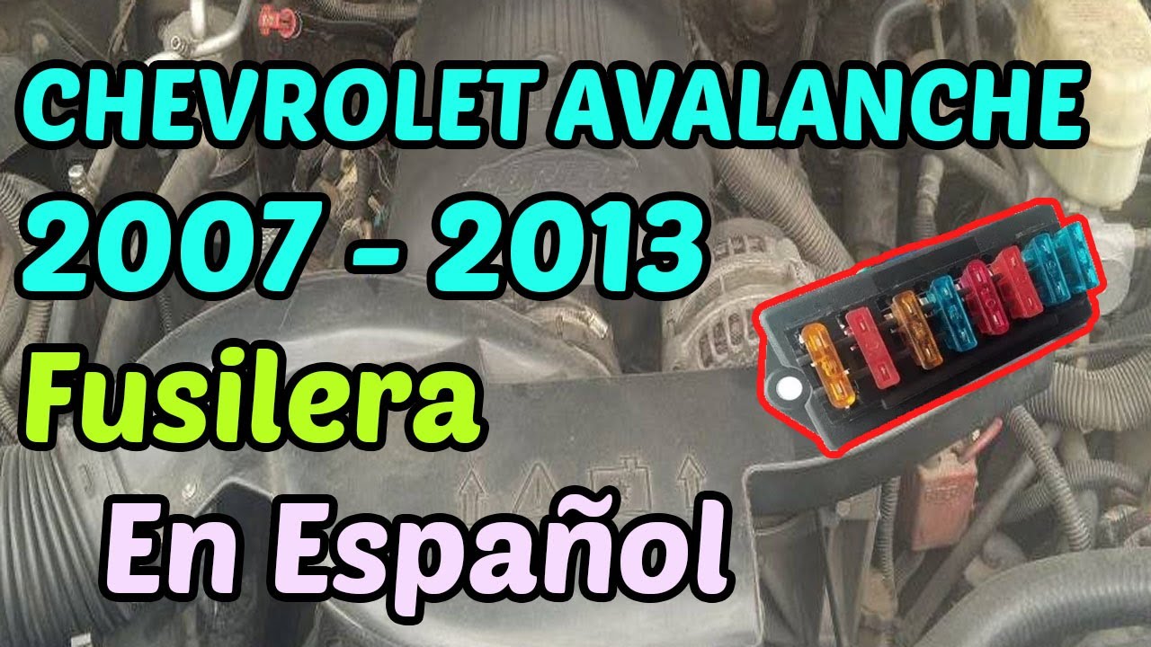 DIAGRAMA de FUSIBLES Chevrolet Avalanche 2007 - 2013 [ En Español ]