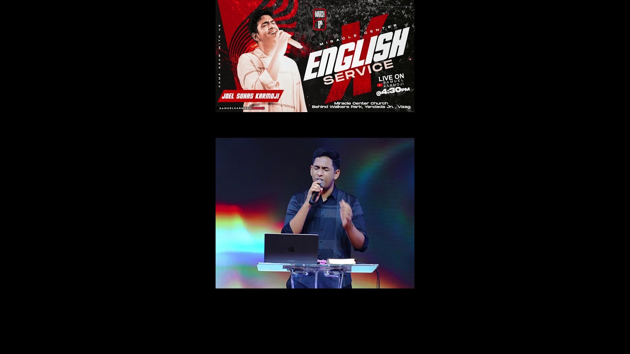 #sundayenglishservice | #live | 4:30 P.M | Joel Suhas Karmoji | Miracle Center | 8th Mar 2026