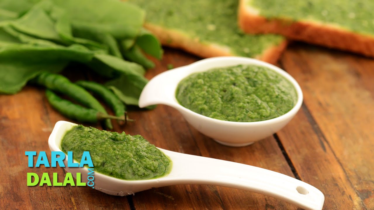 Green Chutney (Mumbai Roadside Recipe) by Tarla Dalal