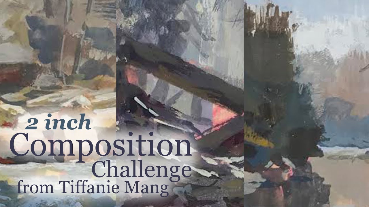 2inch Composition Challenge in Gouache
