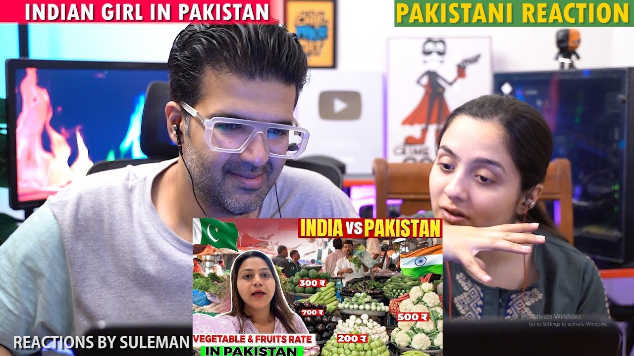 Pakistani Couple Reacts To Vegetable Fruits, Grocery Rates In Pakistan | Indian Girl In Pakistan