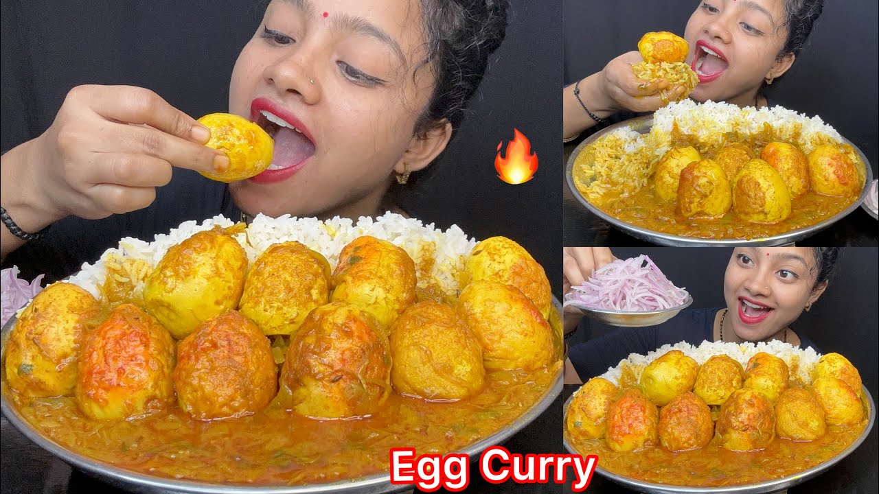 Spicy Egg Curry With Rice 🔥