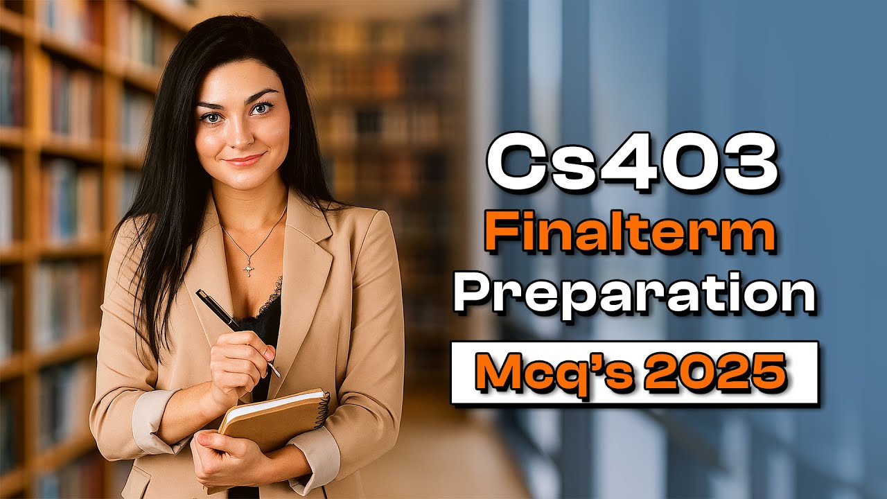 Top 20+ CS403 Final Term MCQs Solved | CS403 Final Term Preparation 2025 | Past Paper MCQs 2024