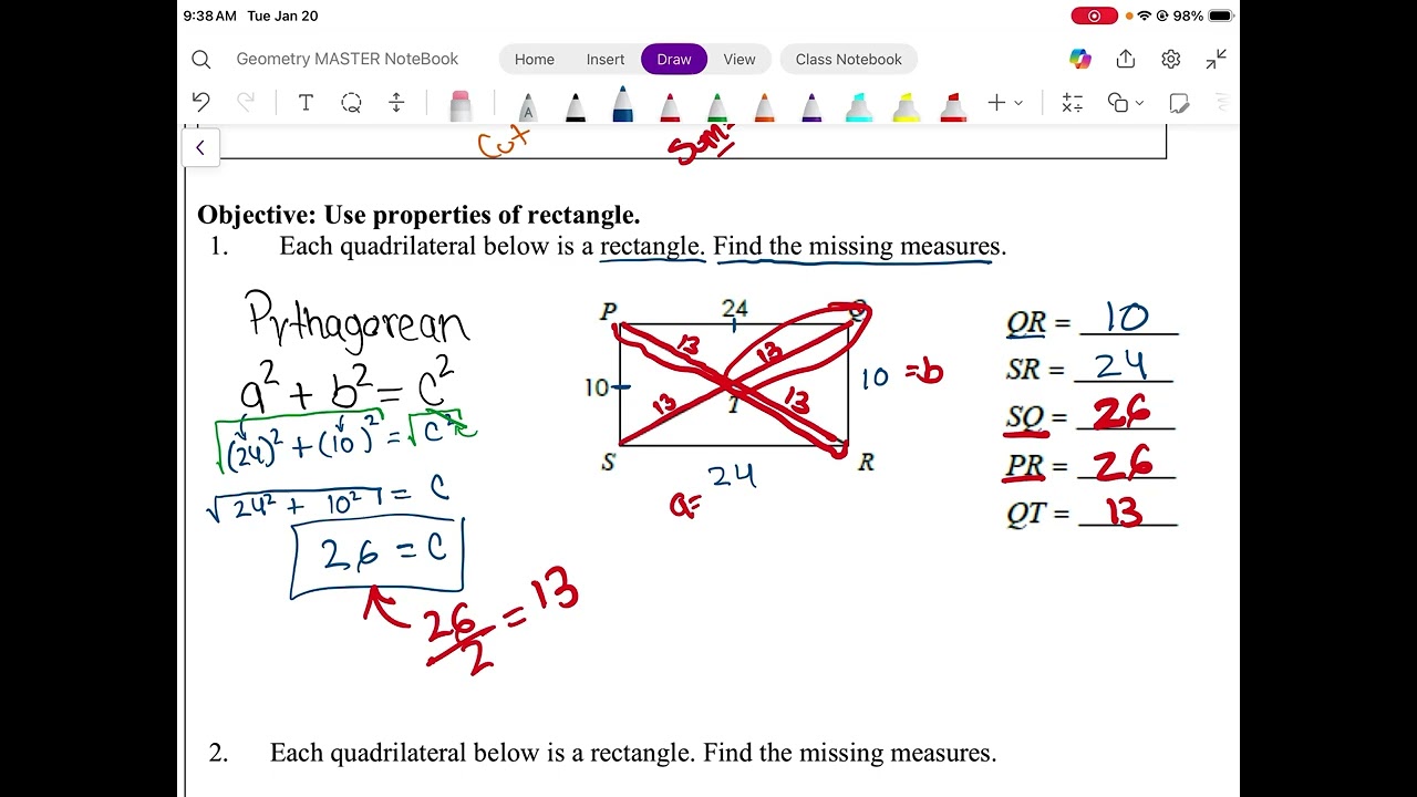 6.4 - Special Parallelograms: Rectangles (Spanish)