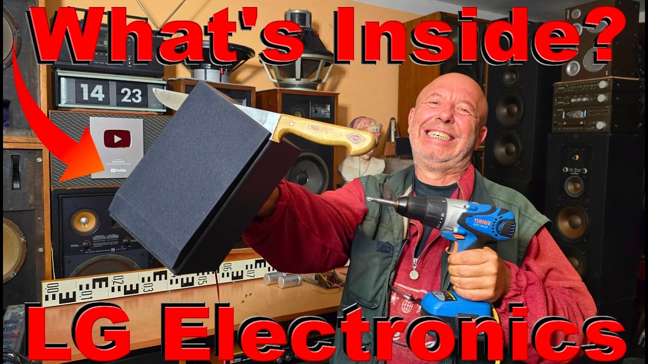 What's Inside? Mini Bookshelf BASS REFLEX SPEAKERS LG XC12 Stereo HiFi System - Budget 5W Speaker