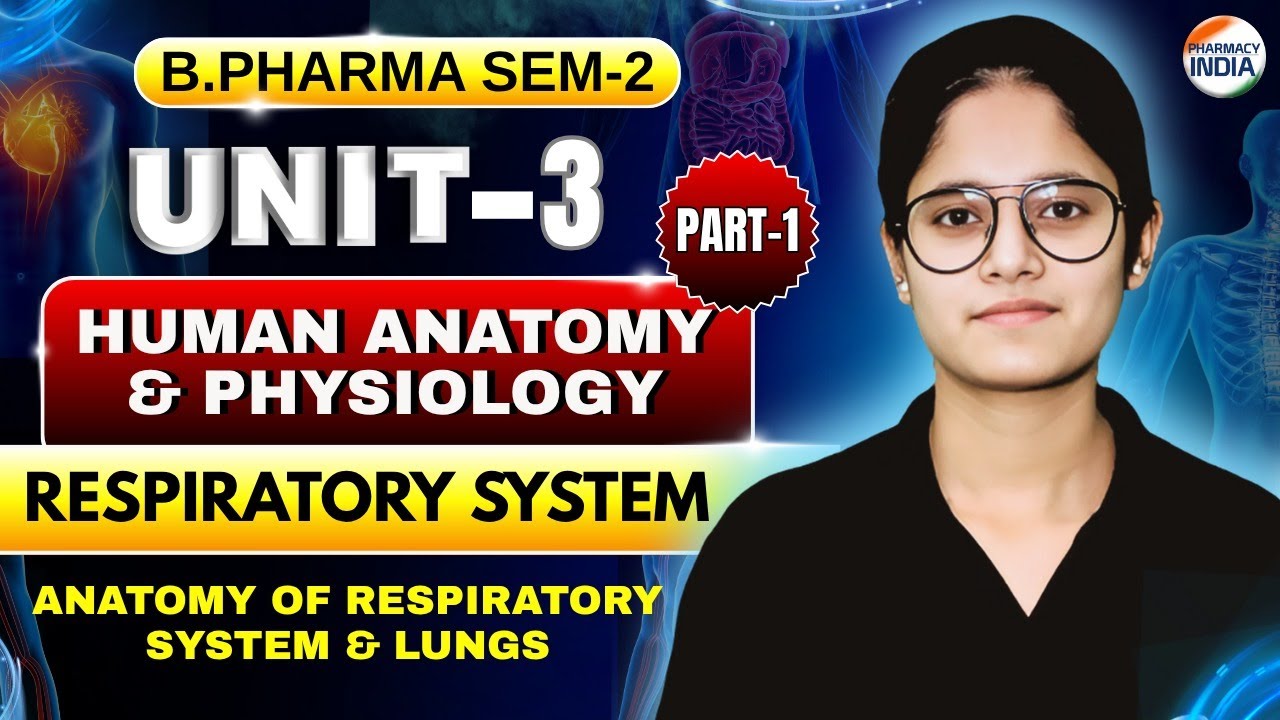 Anatomy of respiratory System & lungs I HAP I Part - 1 I Unit-2 I B.Pharm I Sem-2 #humananatomy
