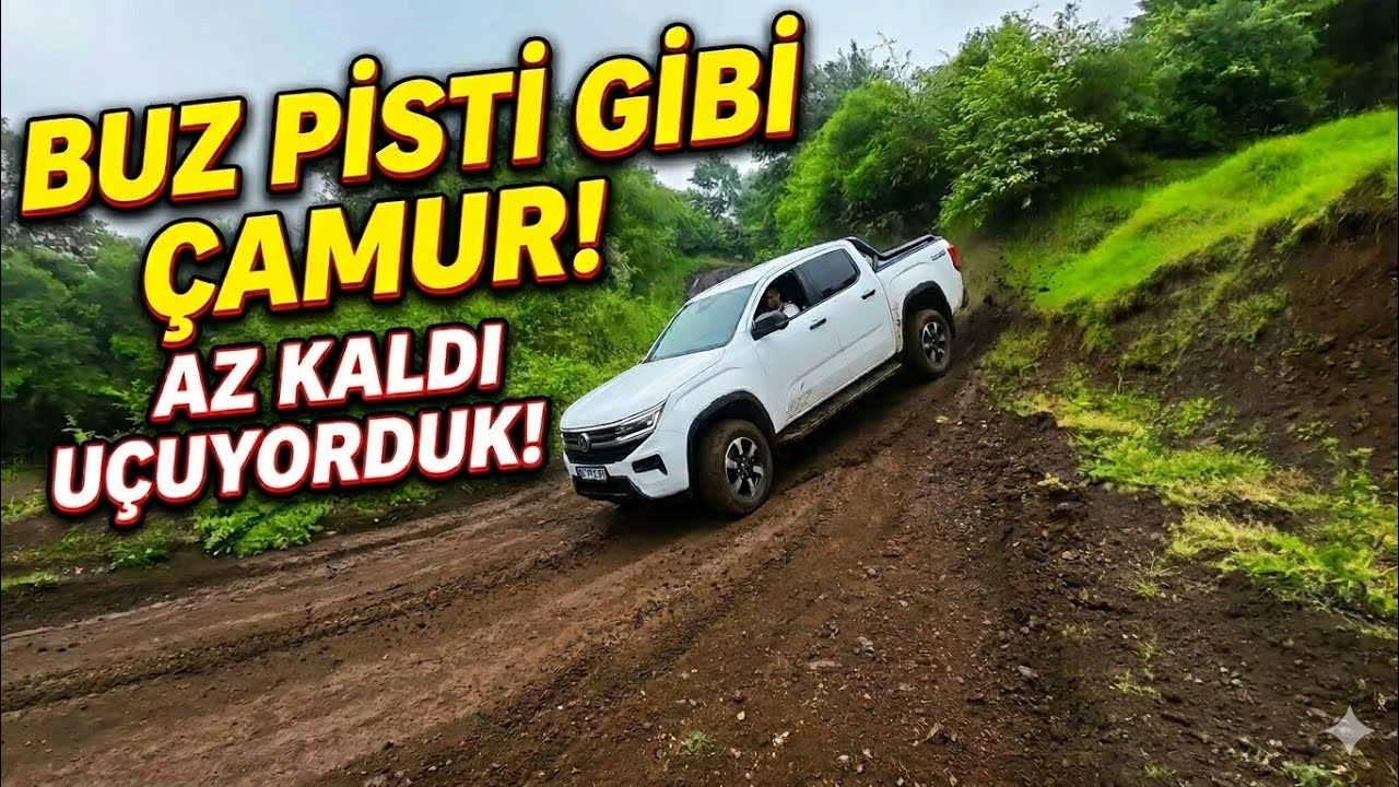Amarok ile Çamurda Sürüş, Çamurda kaydık , az kaldı uçurumdan aşağı kayıyorduk.
