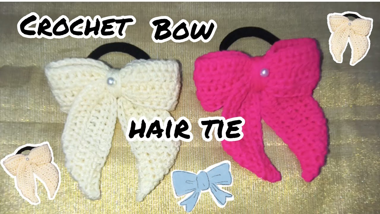 How to Crochet a bow hair tie🎀tutorial | beautiful bow hair tie | bow hair band | bow hair clip