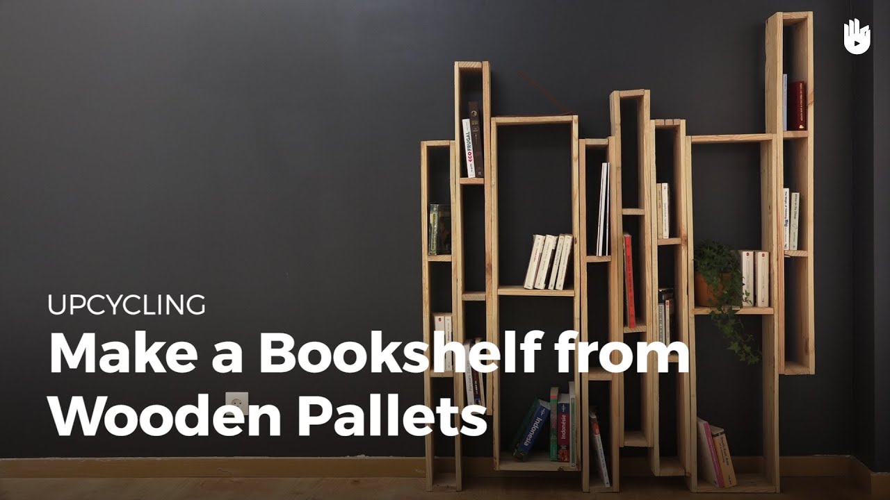 Make Bookshelf from Wooden Pallets | Upcycling