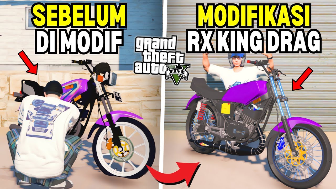 Aku Modifikasi Motor RX King Drag Langka Untuk Ikut Balapan Drag - GTA 5 MOD