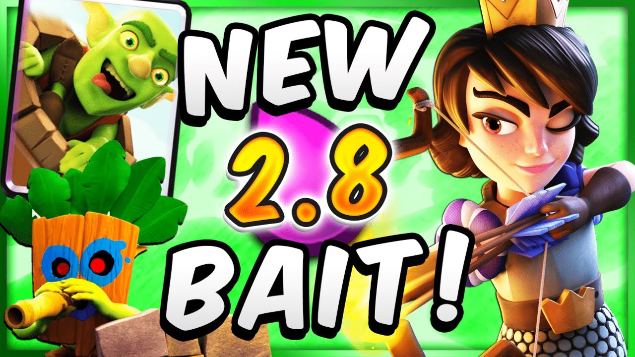 2.8 ELIXIR! BEST LOG BAIT DECK IN CLASH ROYALE!