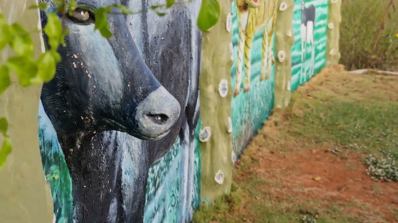 Beautiful 3D art of Animals at Urban park of Gajwel, Telangana
