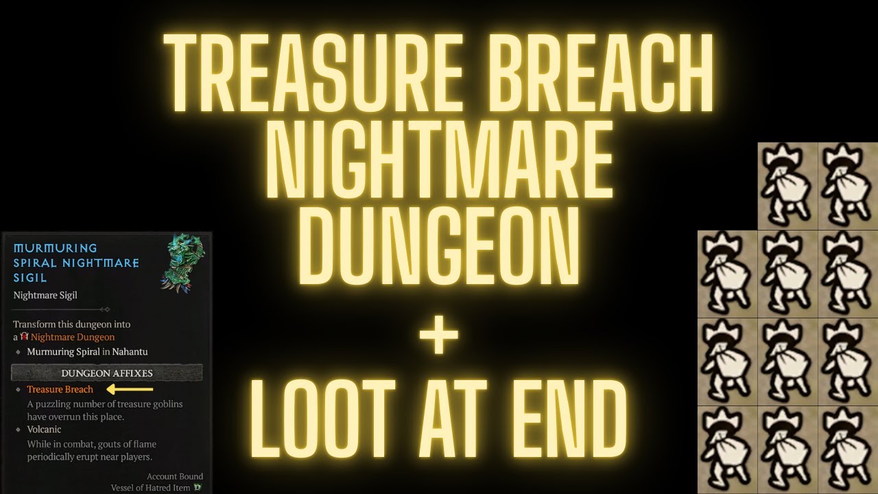 Treasure Breach Nightmare Dungeon + Loot At End (Missed One Room oops)