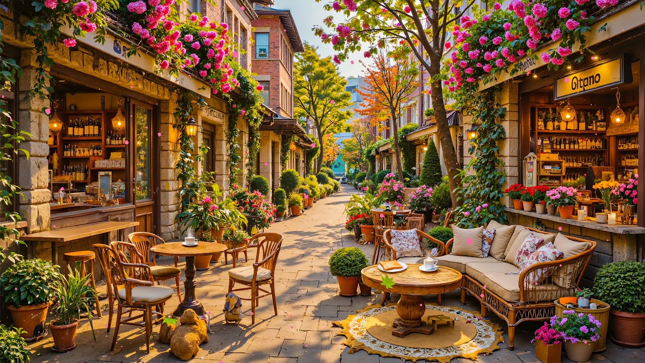European Spring Street Café Jazz 🌸 Gentle Smooth Jazz for Cozy Moments