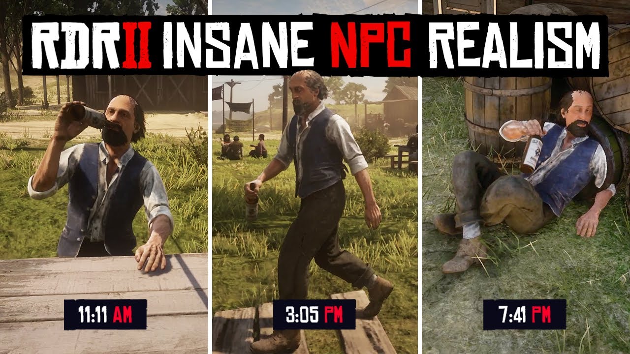Following 7 NPCs in Red Dead Redemption 2 (INSANE REALISM)