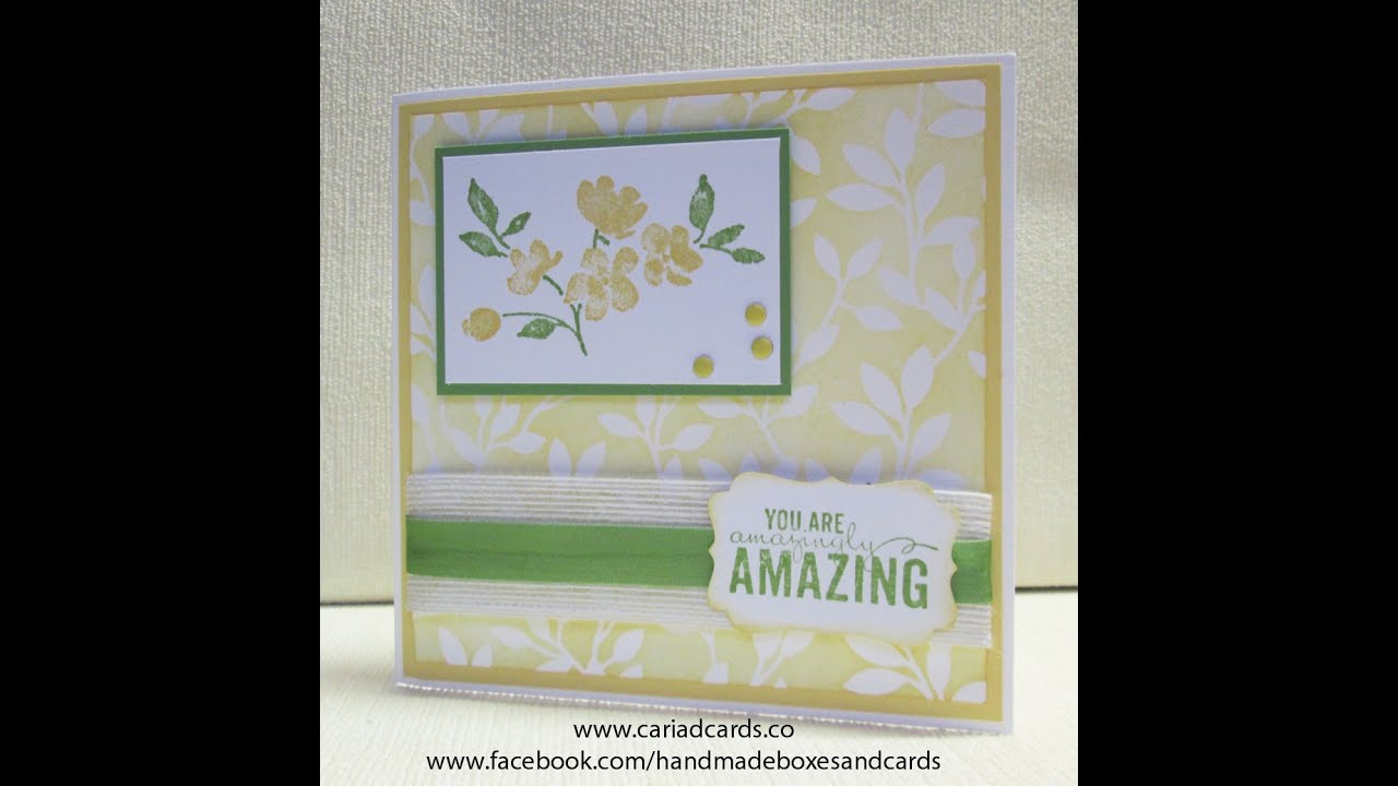 Stampin Up Irresistibly Yours DSP and Painted Petals