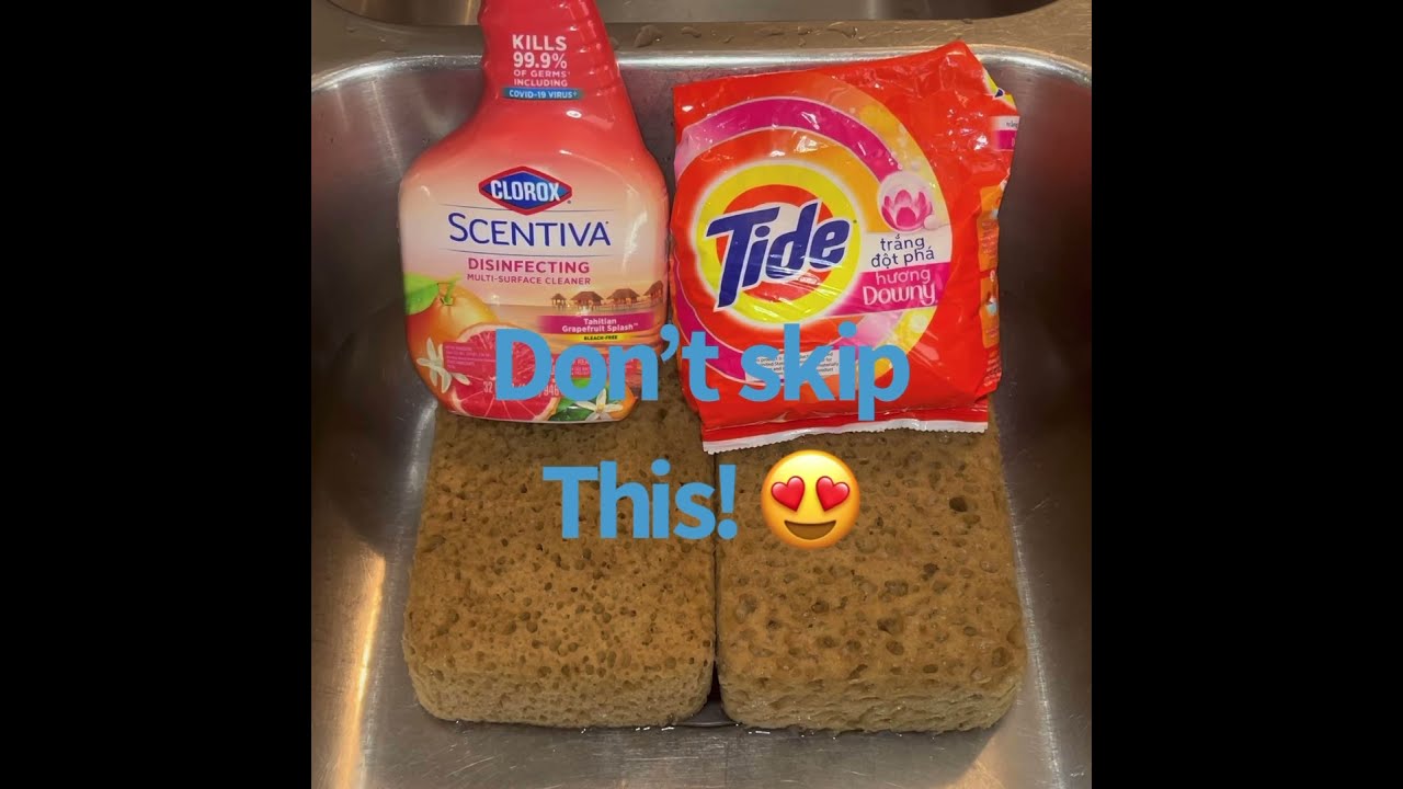 ASMR Soapy Sponge squeezing! Scentiva grapefruit splash and tide powder detergent 😍😍