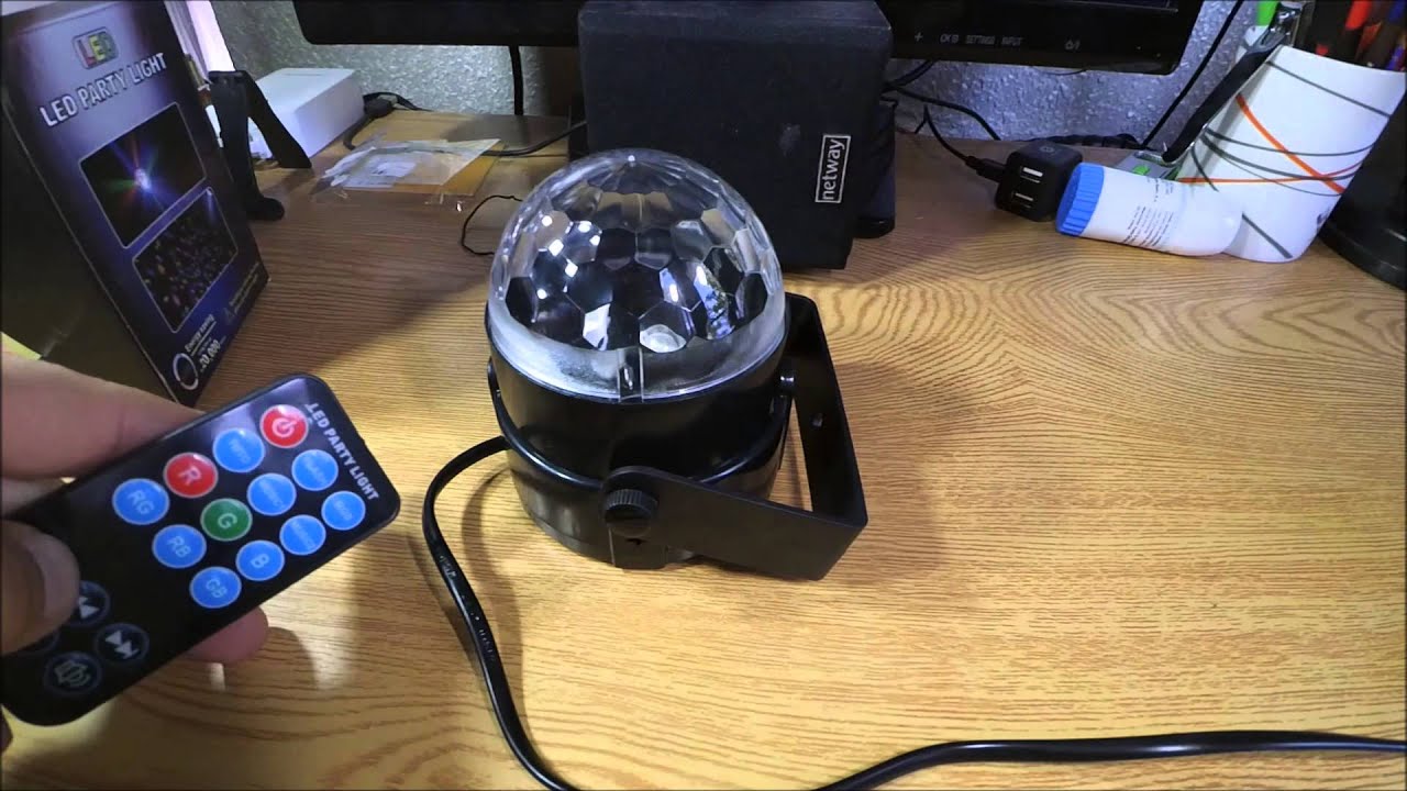 Bola de luz  efectos cristal con mando /3W RGB LED Crystal Ball Stage Effect With Remote Control