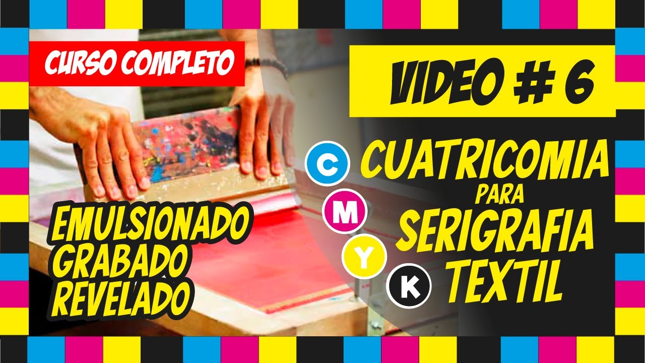 Emulsión para serigrafía de alta definición /Emulsionado /Grabado / Revelado  SCREEN PRINTING CMYK