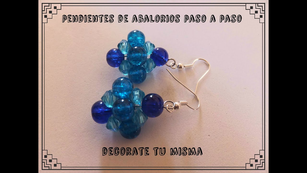 Pendientes de abalorios paso a paso. DIY aretes.