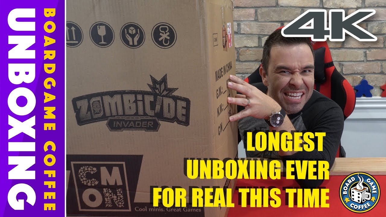 Zombicide Invader 4K unboxing with Board Game Coffee