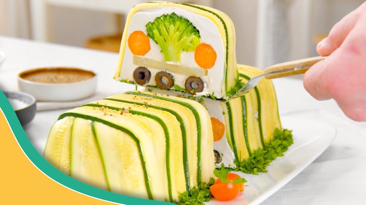 Gemüse trifft auf Kuchen: bunte Sommerterrine mit Pilzcreme | vegan, leicht & lecker