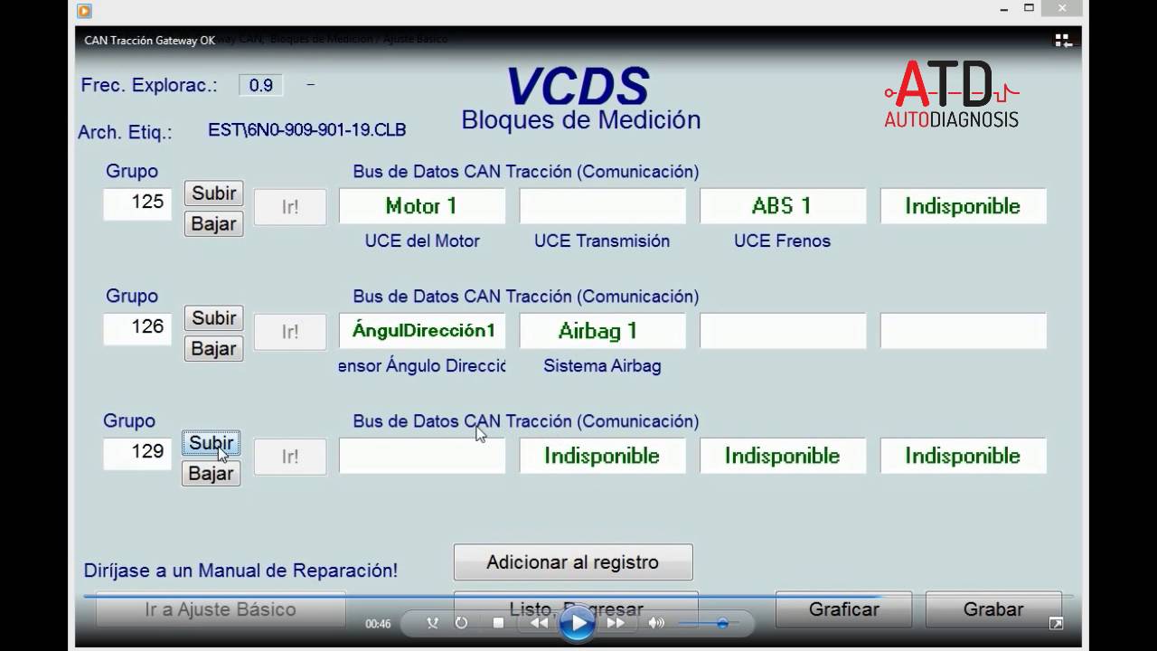 Diagnosis CAN Bus Tracción con VCDS.