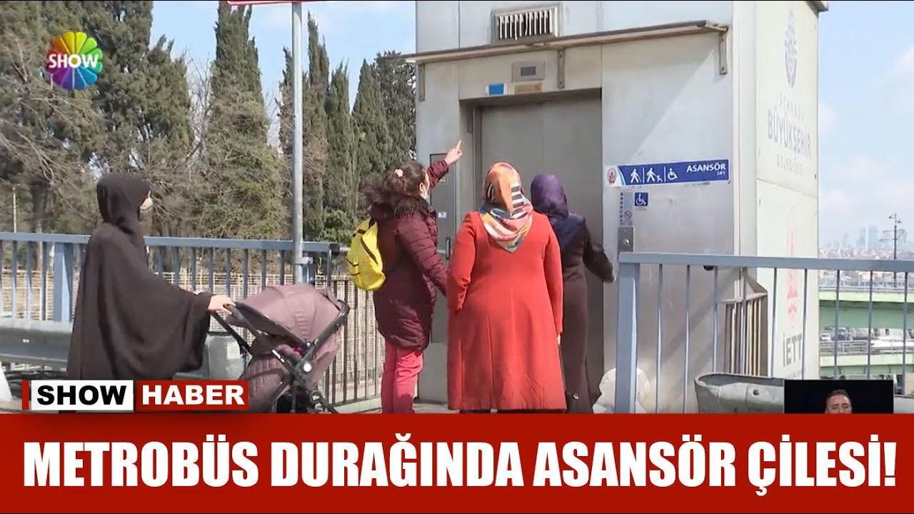 Metrobüs durağında asansör çilesi!