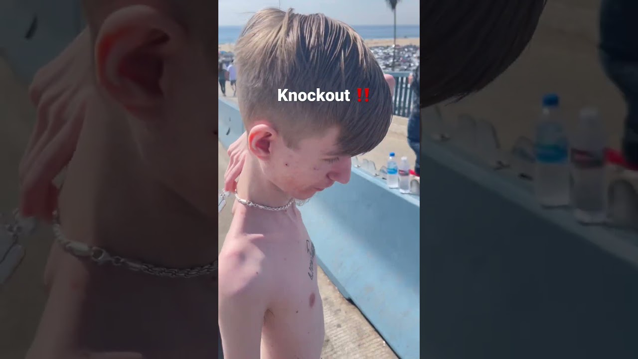 Daddy Longneck Knocks guy out cold ‼️ #fyp #longneck #punch #viral #skinny #venice #gta #youtube
