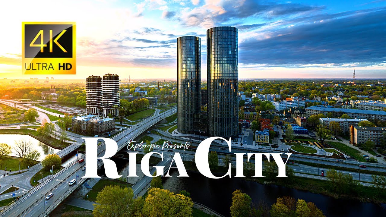 Capital & Largest City of Latvia 🇱🇻 Riga in 4K ULTRA HD 60FPS Video by Drone