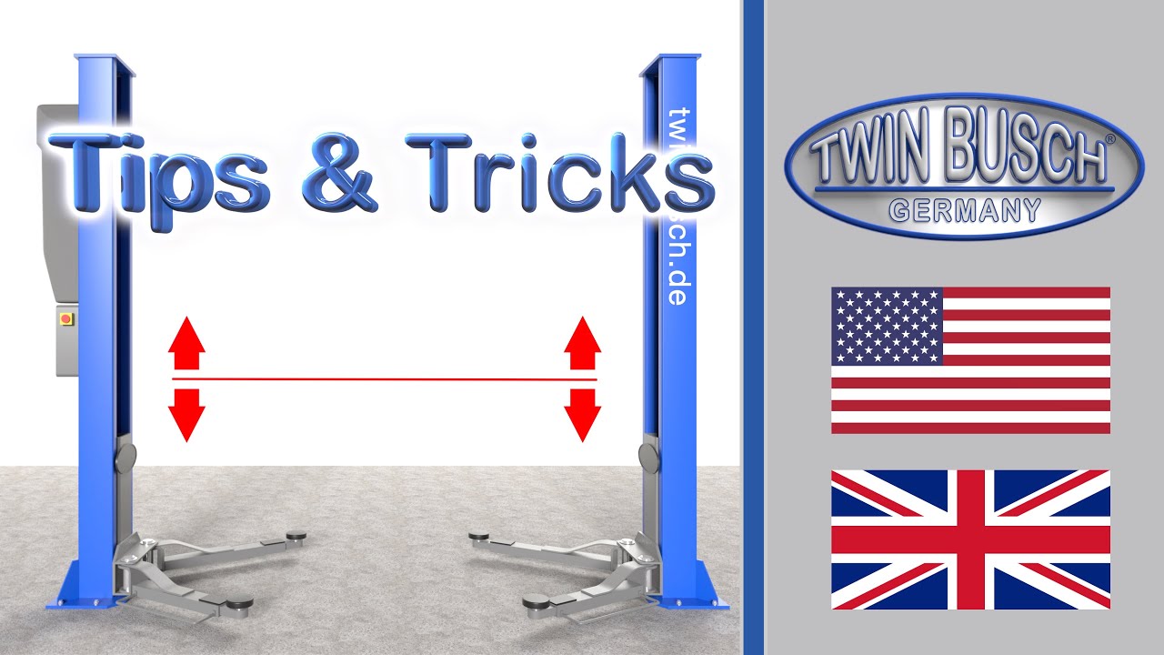 Cable tension adjustment on a 2 post lift from TWIN BUSCH&reg; - Tips & Tricks