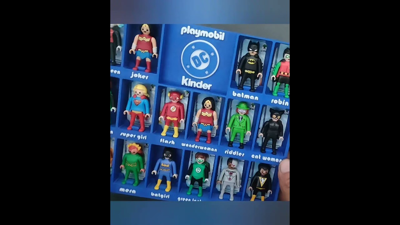 custom 3D Playmobil DC Kinder display 2.0 #playmobil #dc #kinder