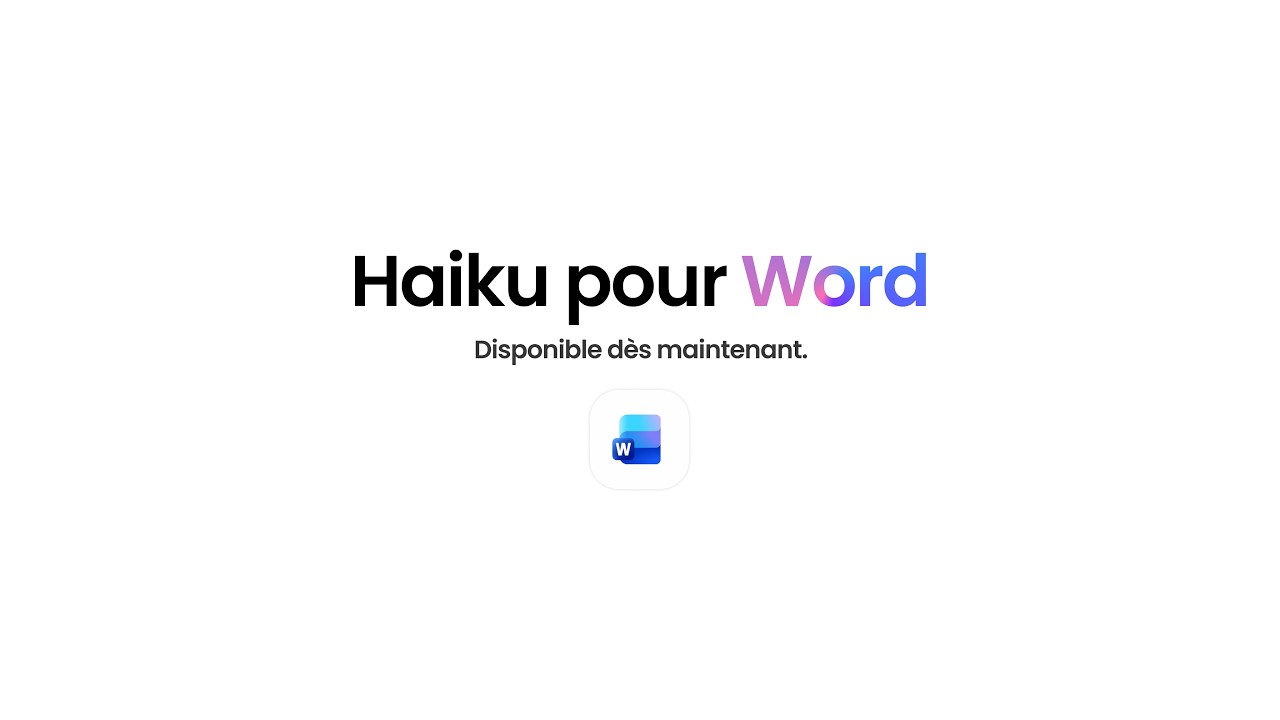 Haiku est disponible dans microsoft Word !