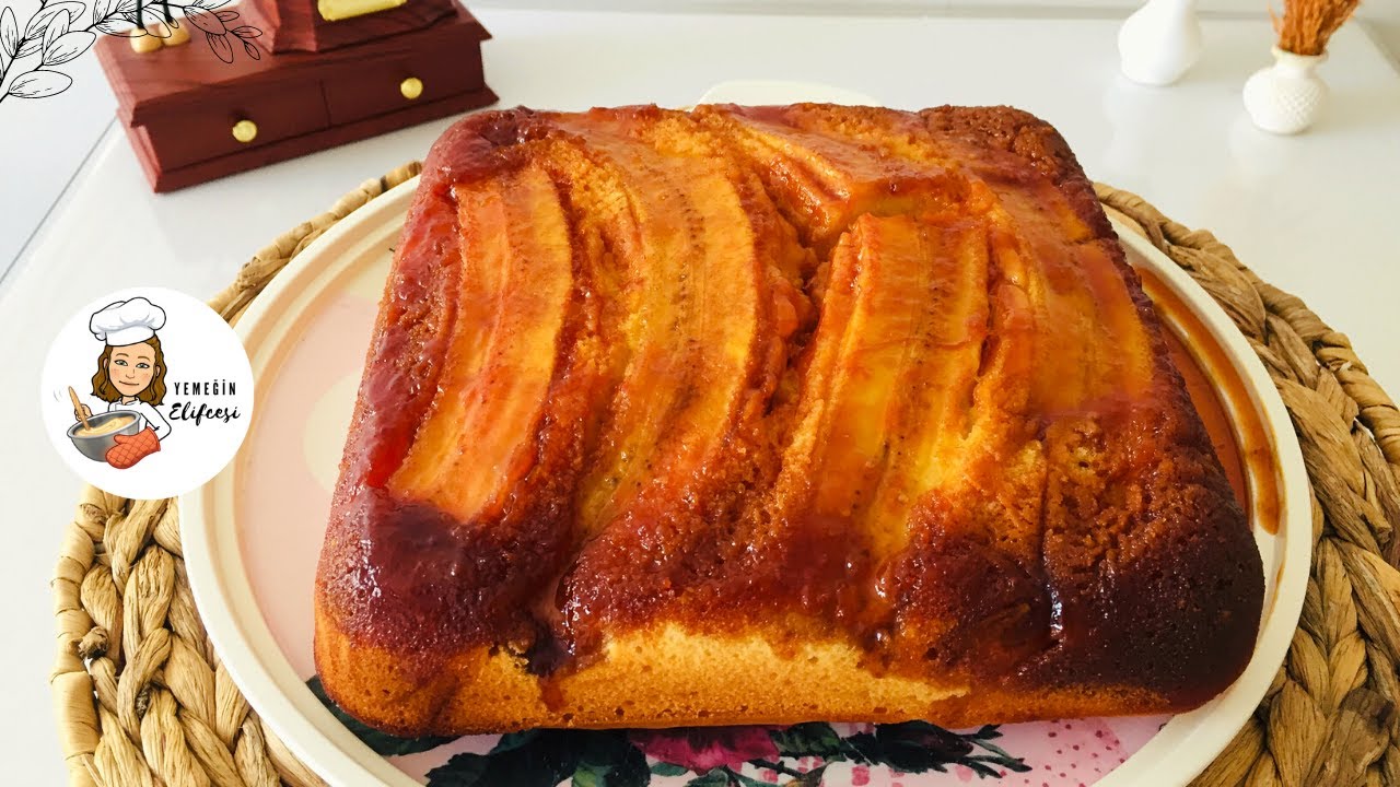 İDDİA EDİYORUM DAHA ÖNCE BÖYLESİNİ DENEMEDİNİZ !! Karamelli Muzlu Kek Pasta - Banana Cake Recipe