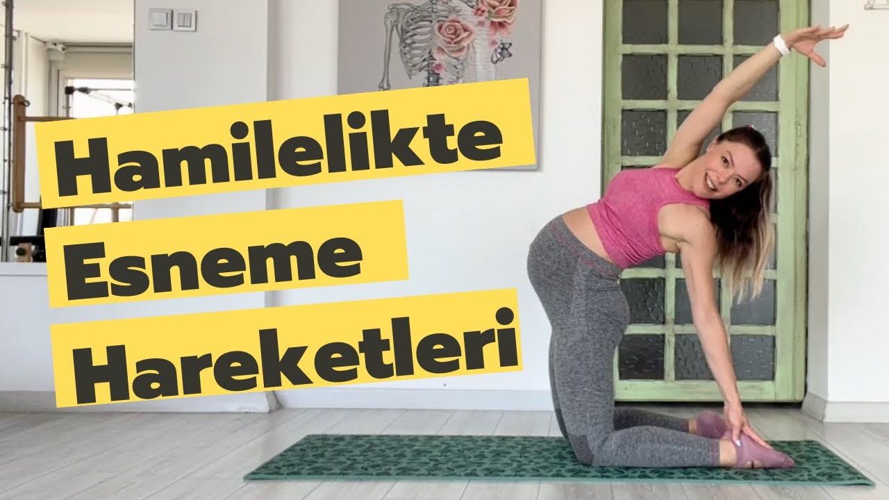Hamilelikte Esneme Hareketleri (tüm gebeliğiniz boyunca güvenlidir) // Best Pregnancy Stretches