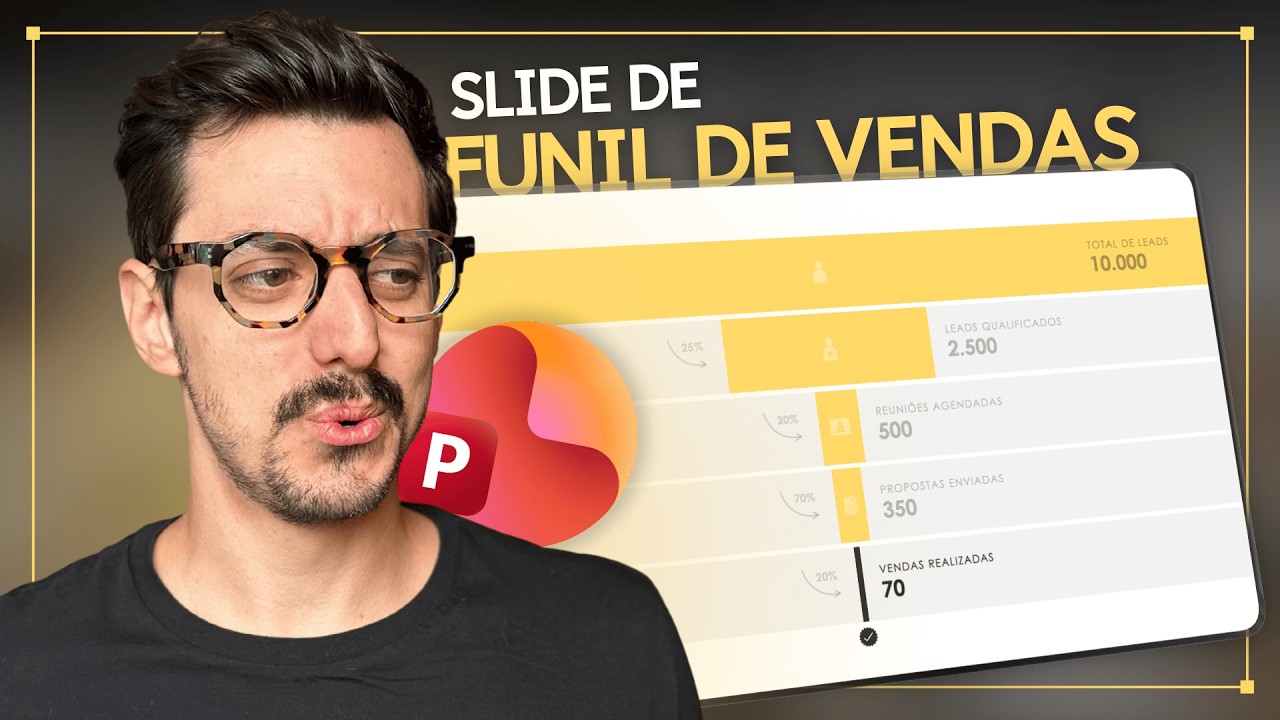Como fazer um slide de FUNIL DE VENDAS para uma apresenta&ccedil;&atilde;o no PPT [tutorial e slide edit&aacute;vel]