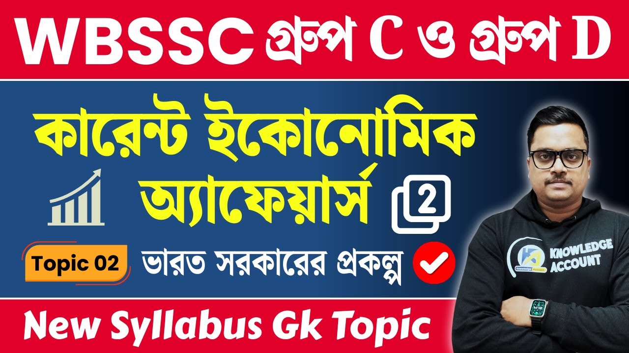Current Economic Affairs 2025 🔥 | ভারতের কেন্দ্রীয় সরকারি প্রকল্প | WBSSC Group C & D GK