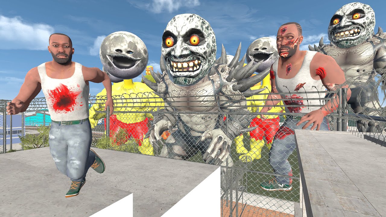 Franklin Saving His House From Scary Moon Monster In Indian Bike Driving 3D