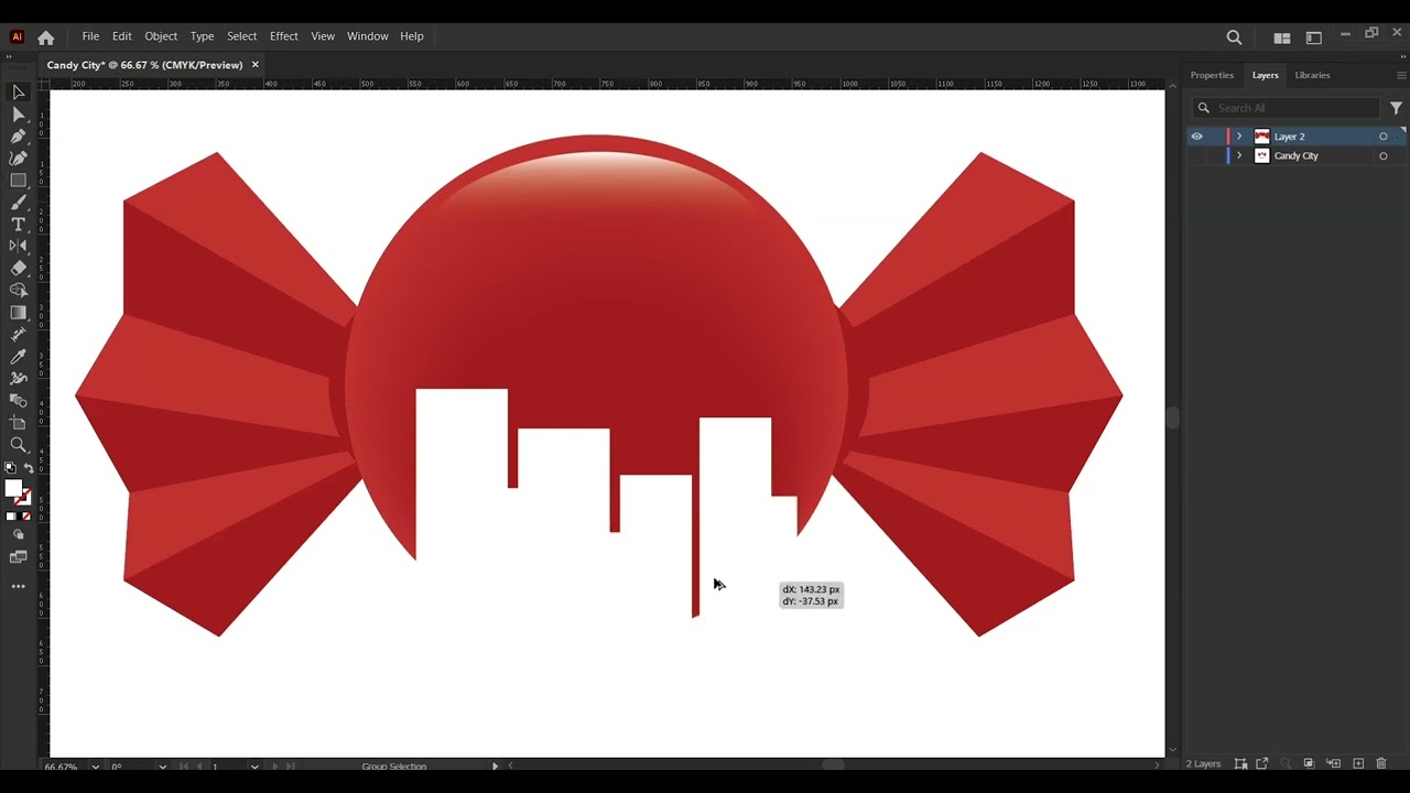 Candy logo/Sweet wrap mock-up design