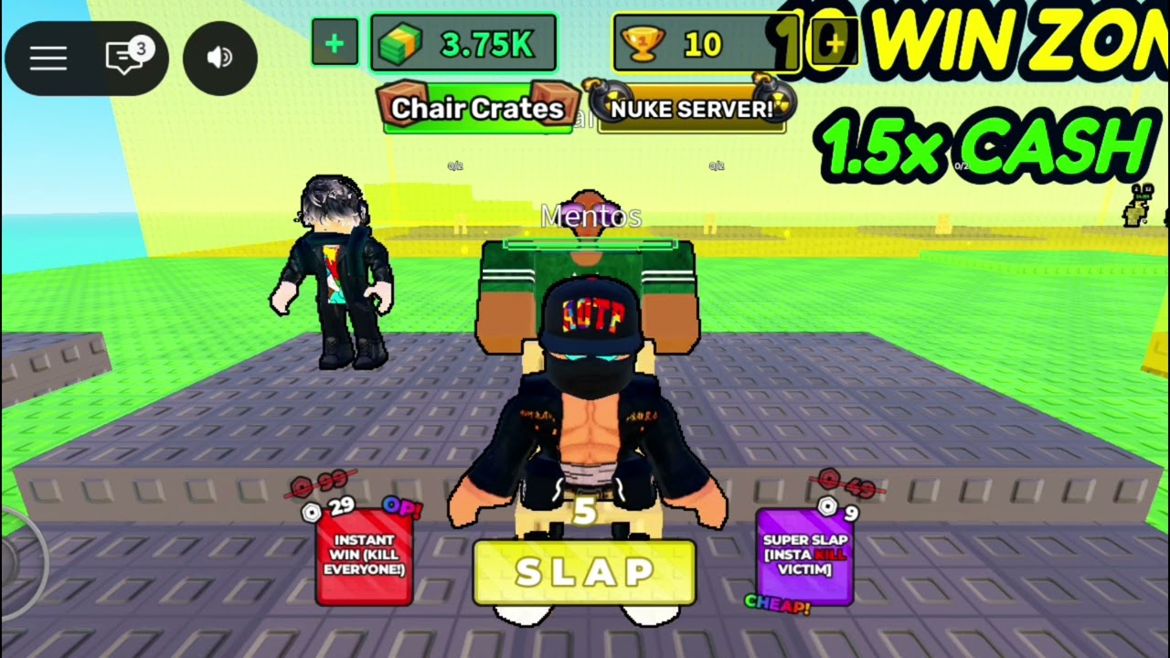 Playing find who slapped. A Roblox game 