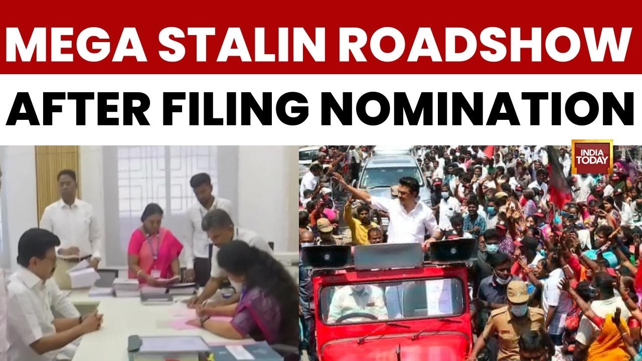 War For Tamil Nadu: Stalin Files Nomination From Kolathur, Vijay Enters From Perambur In Tamil Nadu