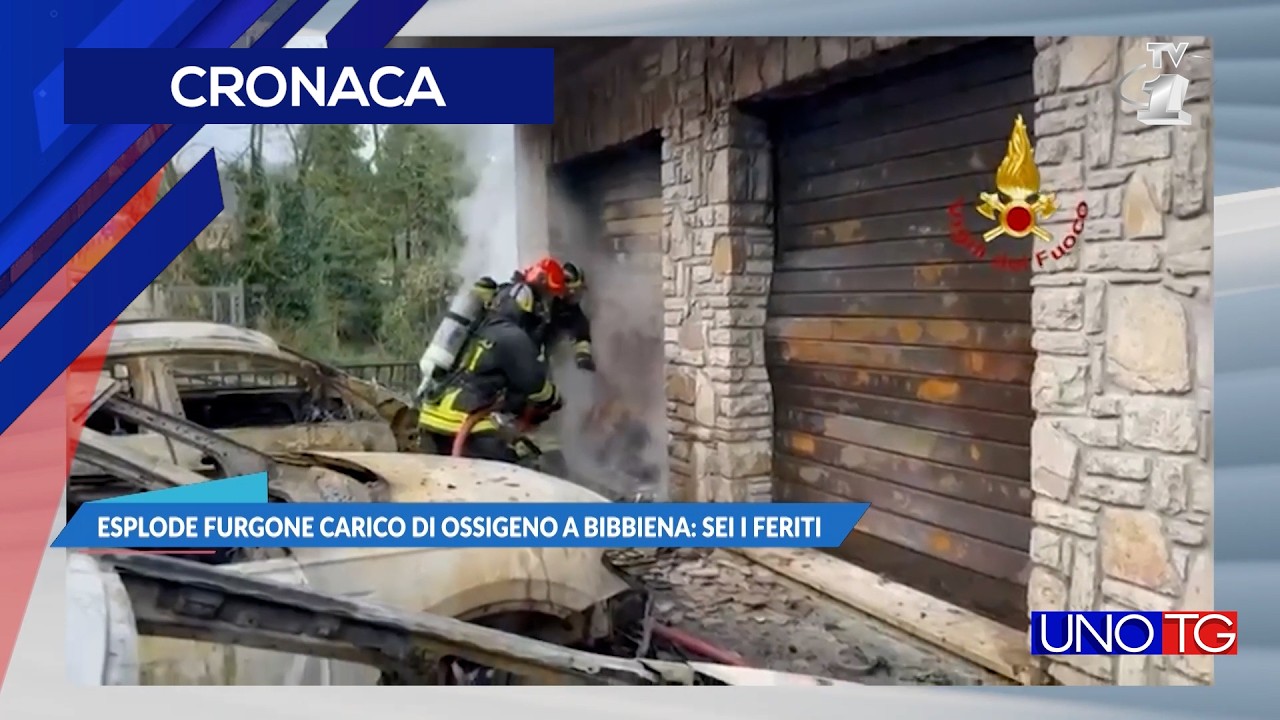 Esplode furgone carico di ossigeno a Bibbiena: sei i feriti