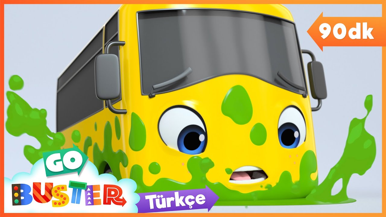 Buster Yeşil Balçık Birikintisine Saplanıyor 💦| Go Buster Türkçe - Çocuk Çizgi Filmleri