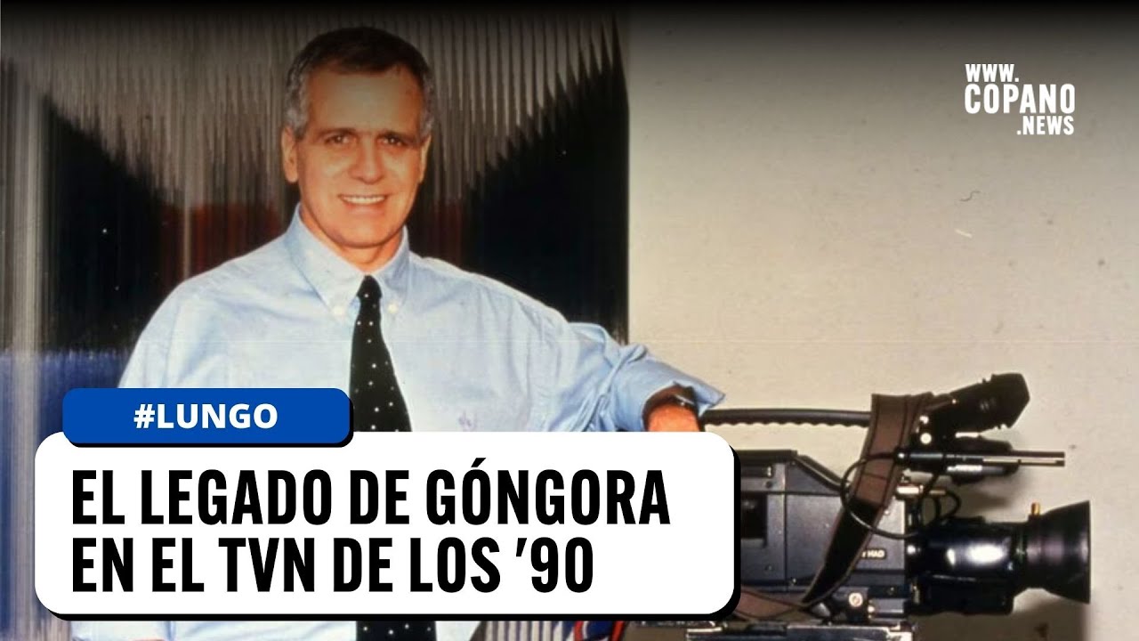 Augusto G&oacute;ngora (1952-2023) con Roberto Cisternas, Director de Programaci&oacute;n de TVN