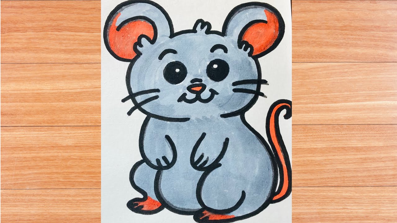 How to draw cute rat 🐀 || easy drawing for kids 